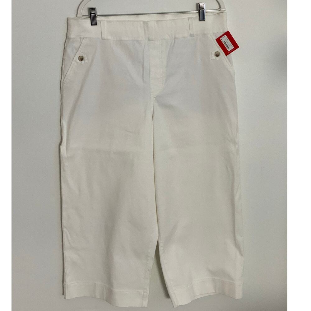Spanx Stretch Twill Cropped Wide‎ Leg Pants NWT size 2X